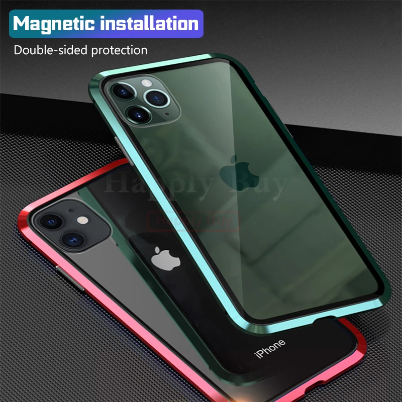 360 Полный корпус чехол для телефона для iPhone 11 Pro Max чехол 360 магнит чехол s для iPhone 11 Pro Max чехол s металлический чехол Bumber
