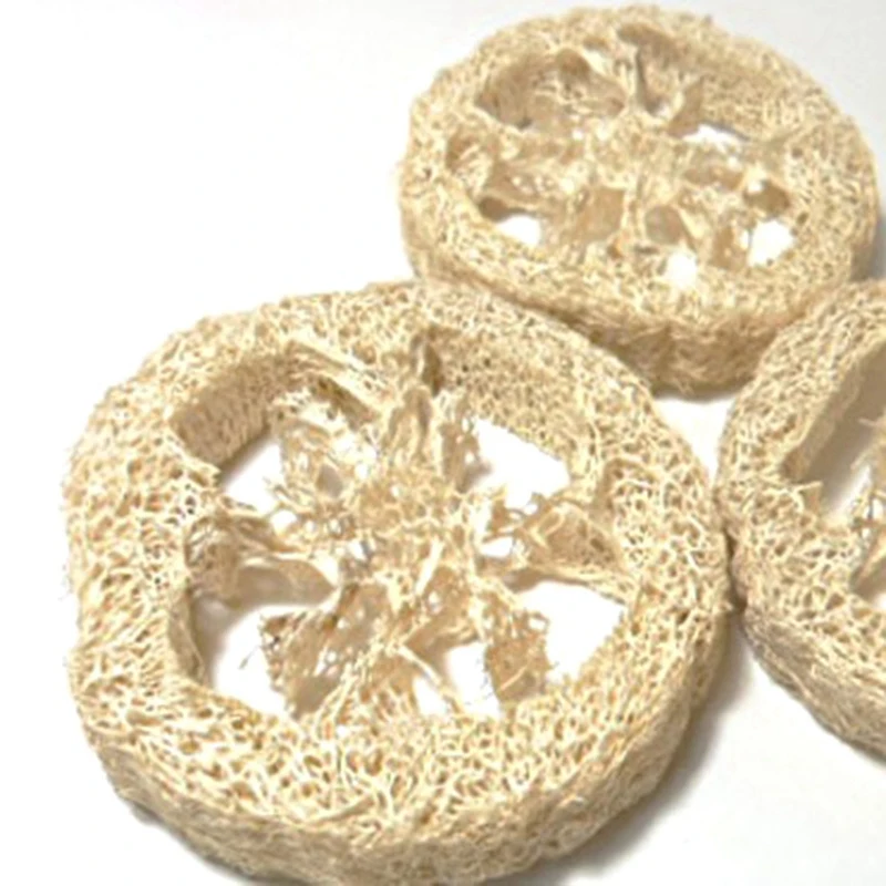 Promotion! 4-6Cm Wide 50Pcs/Lot Natural Loofah Slice Diy Customize Soap Tools Cleaner Sponge Scrubber Facial Holder | Дом и сад