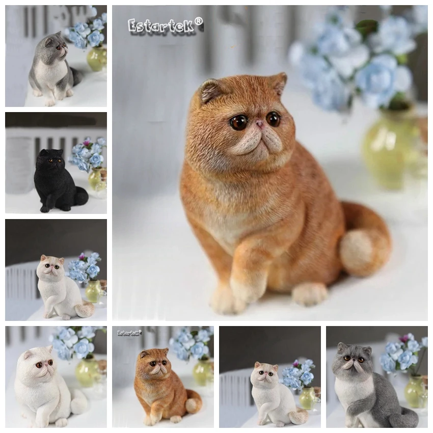 Estartek 1/6 милый экзотический короткий персидский кот из смолы для экшн-фигурки DIY |