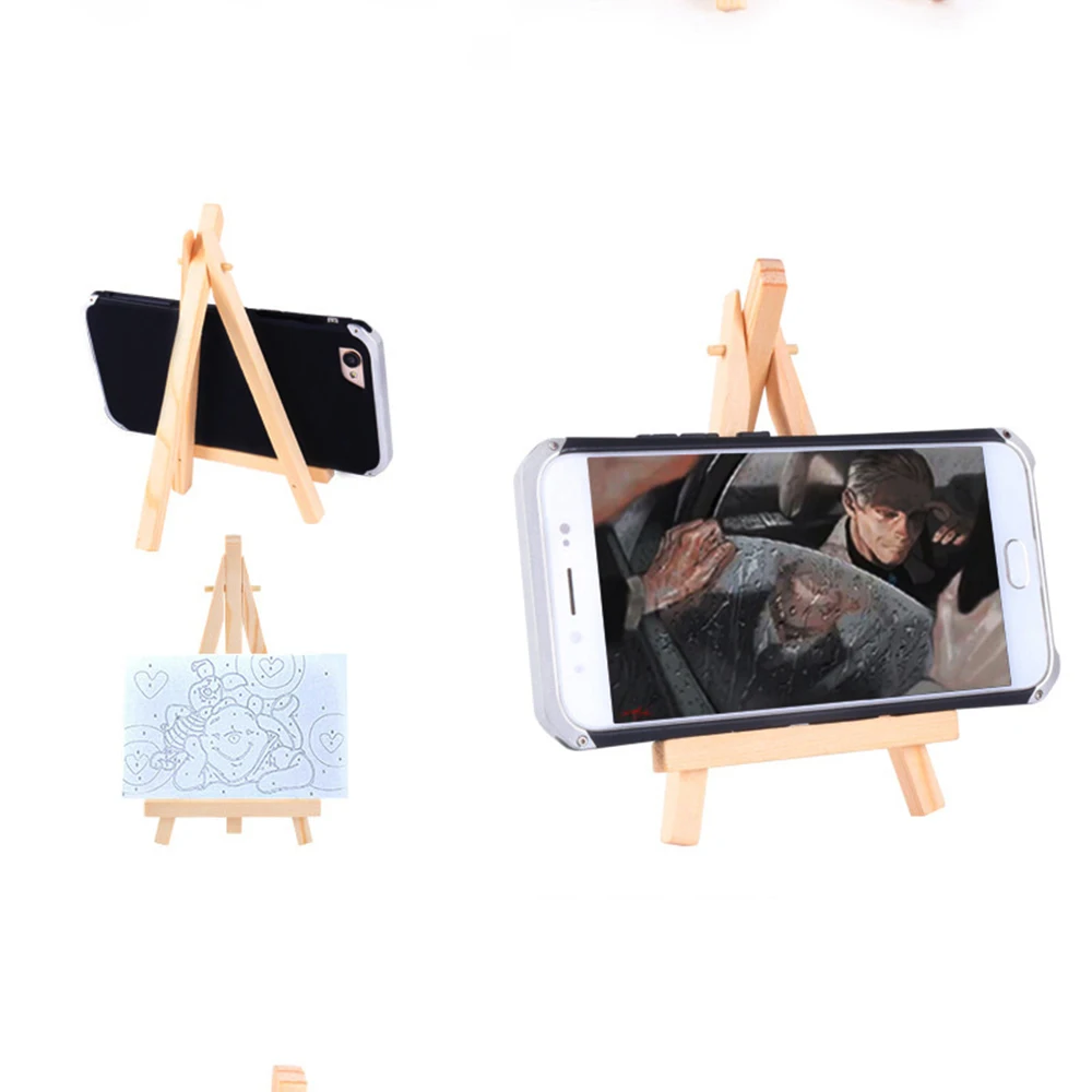 Мини-холст и натуральное дерево мольберт в комплекте для художественной