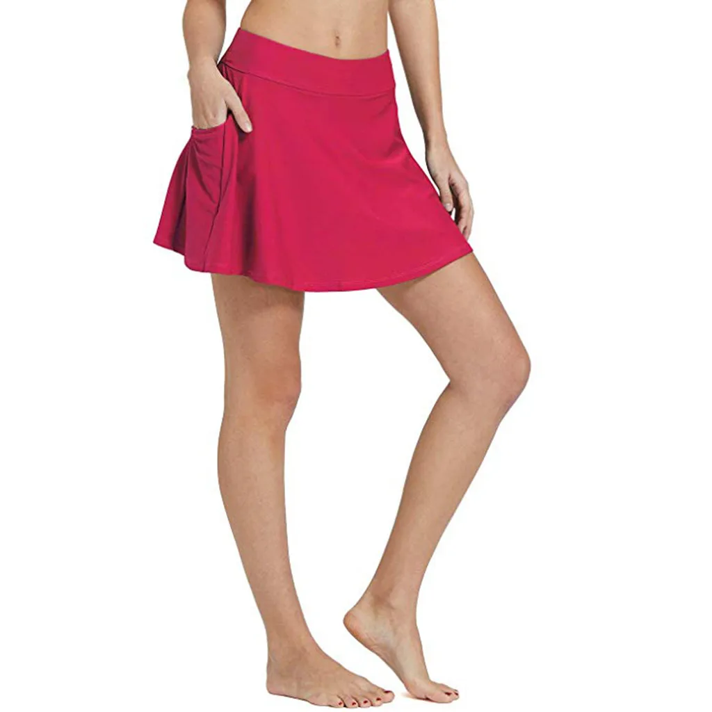 Женские шорты Танкини размера плюс черные для плавания с карманом пляжные