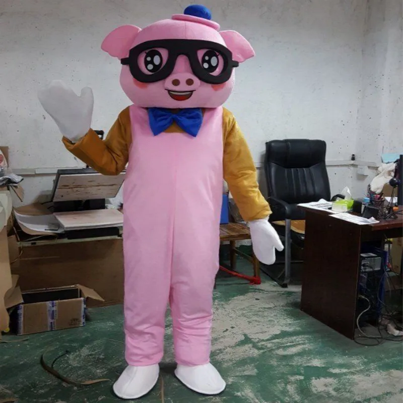 Костюм талисмана с милой Свинкой Костюмы пушистым рисунком Вечерние костюмы для