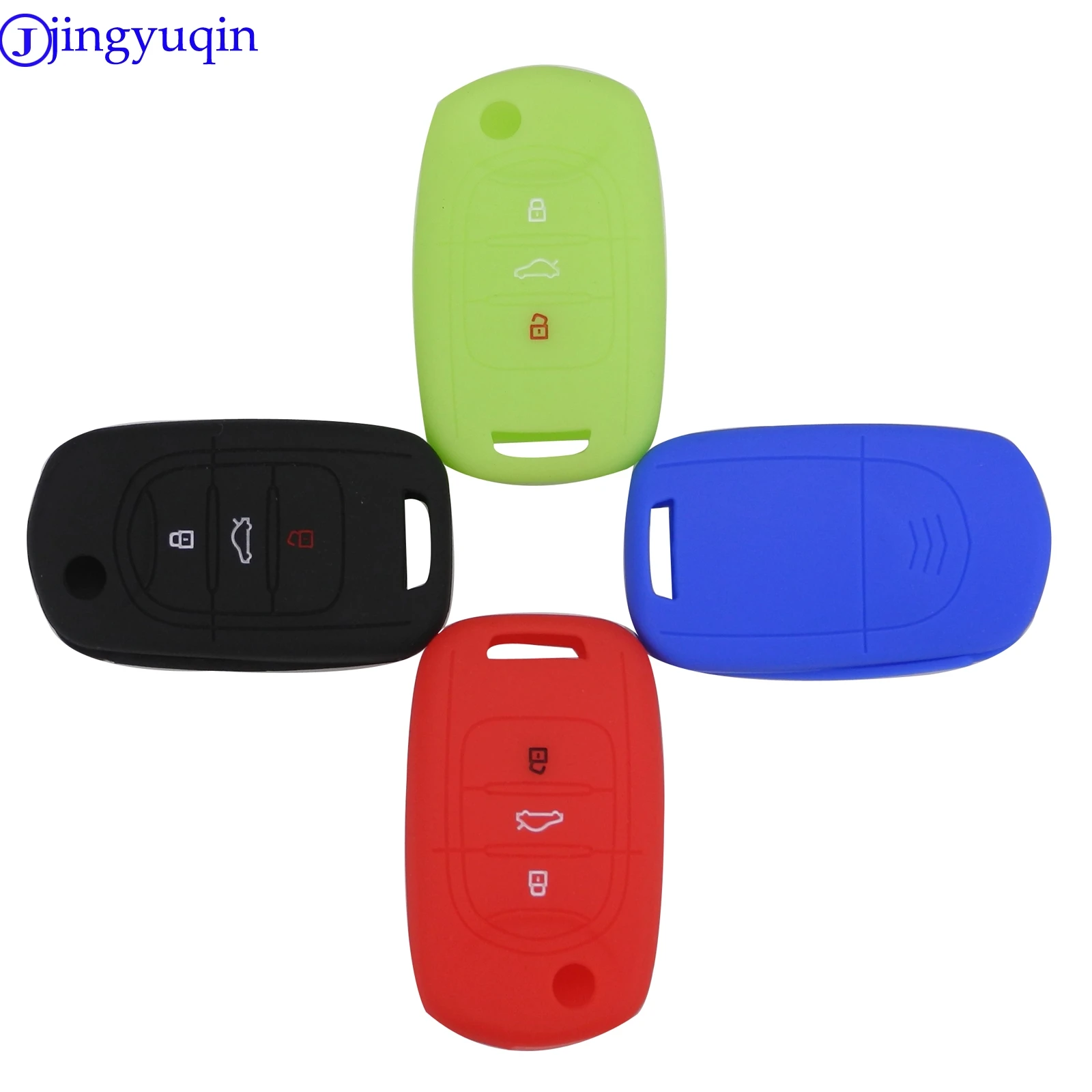 Jingyuqin 10 шт. 3 кнопки для SGMW Wuling HongGuang S Macro светильник S1 FOB авто ключ силиконовый