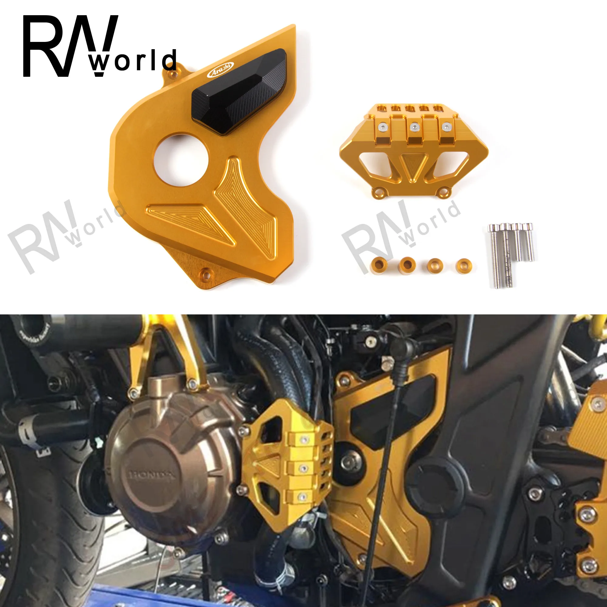 Передняя Звездочка мотоцикла панель Левая защита двигателя цепи для HONDA CB650F 2014-2018