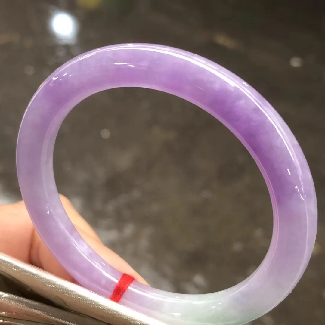 

Certificate Natural Burma Jade Bangle Purple Jadeite Bracelet Women Healing Jewelry Real Myanmar Emerald Grade A Jades Bangles