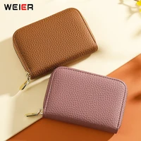 brand design solid color mini wallets women soft pu leather business card holder purses ladies high quality shopper purse female