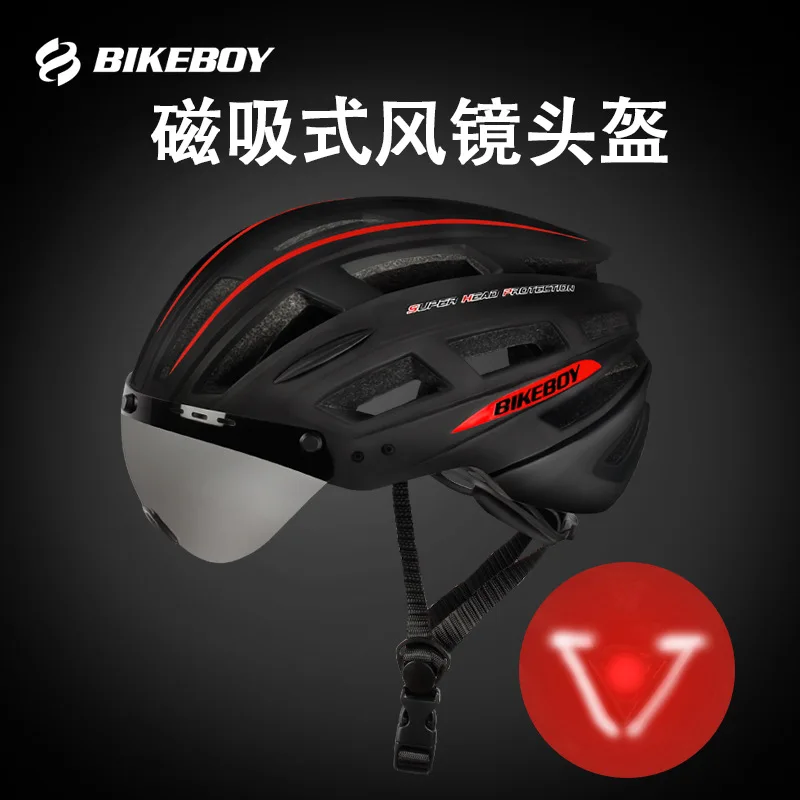 Bicycle helmet LED warning lamp light bike helmet airsof helmet Composites Half-covered Unisex bike helmet