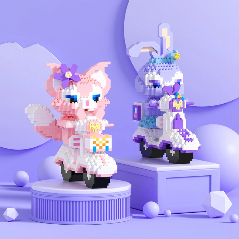 Миниатюрные строительные блоки Disney New Friend Linabell для езды на электровелосипеде