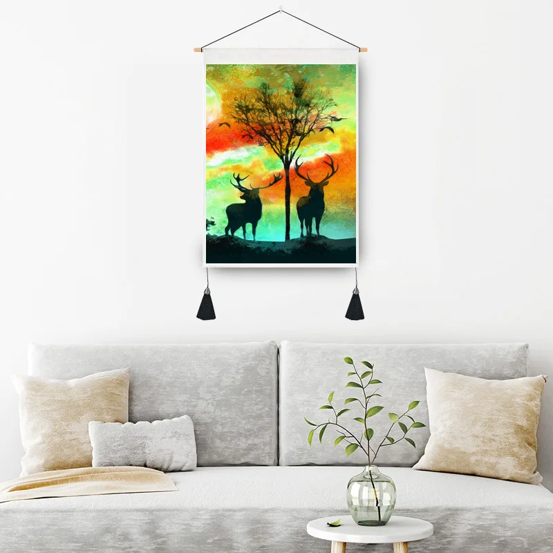 Современная Абстрактная масляная живопись искусство настенная печать украшение