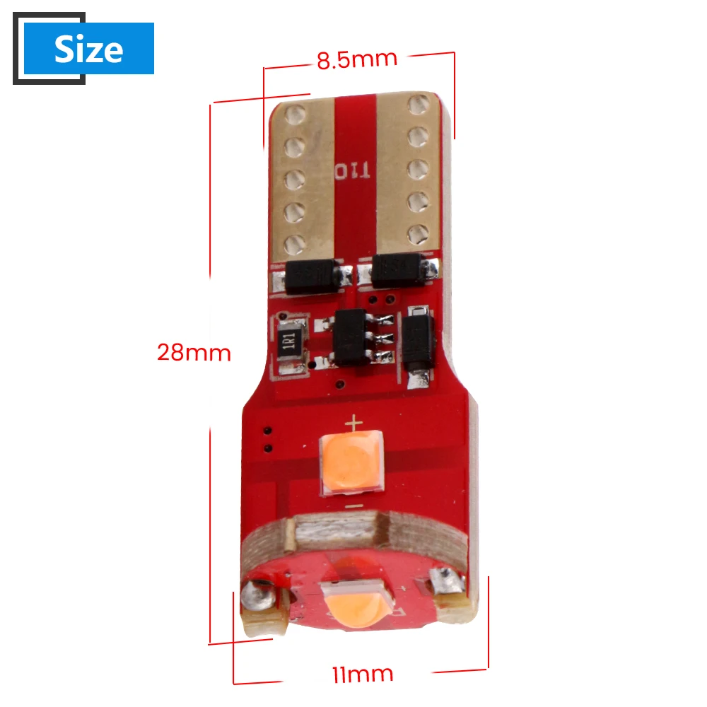 Светодиодные лампы Canbus DC9-28V W5W T10 3030 3 SMD 4 шт. автомобильные сигналы боковой маркер