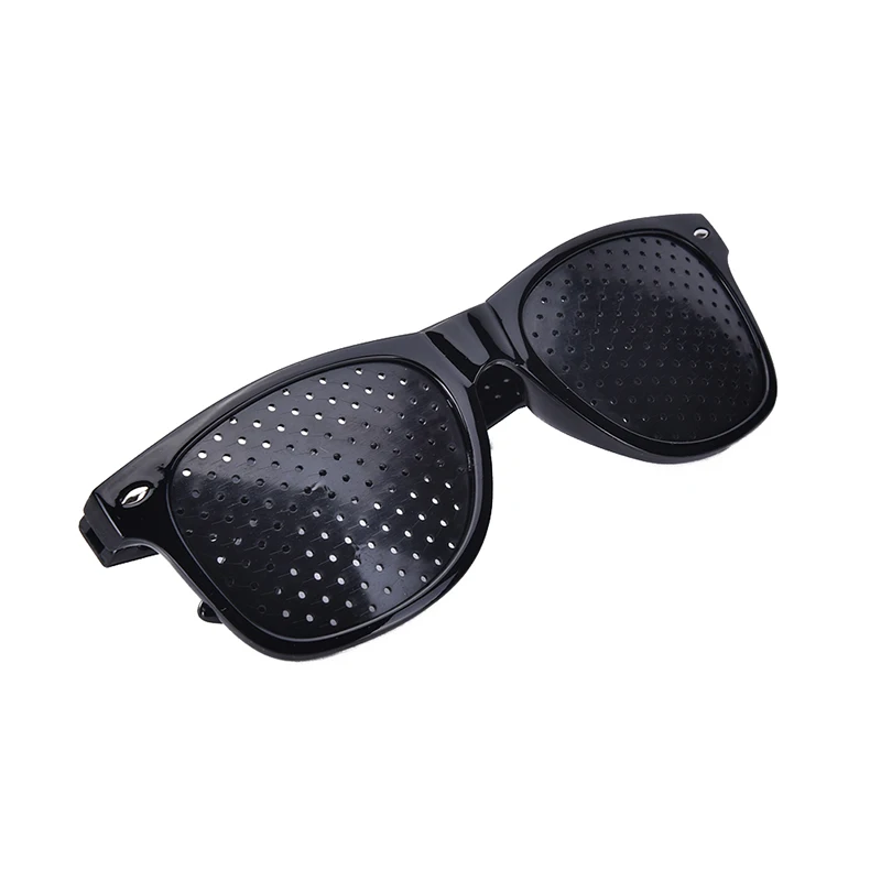 Черные очки унисекс для ухода за зрением, очки для упражнений на глаза, очки с отверстиями для улучшения зрения, улучшение зрения из пластик...