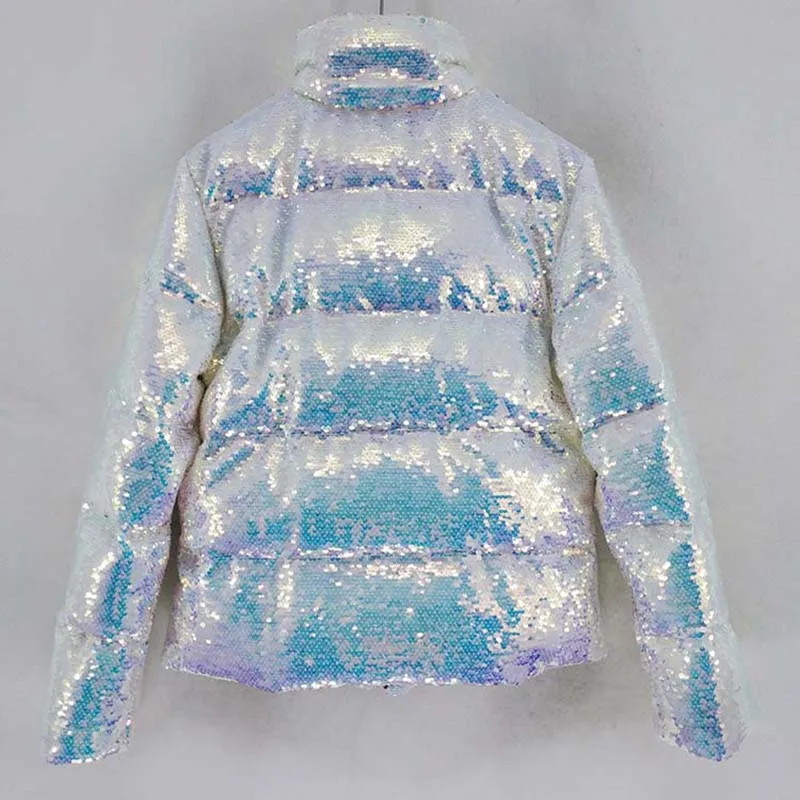 

New Arrivals Women's Winter Down Coats Colorful Jackets Female Sequins Fashion Outerwear Keep Warm S7902