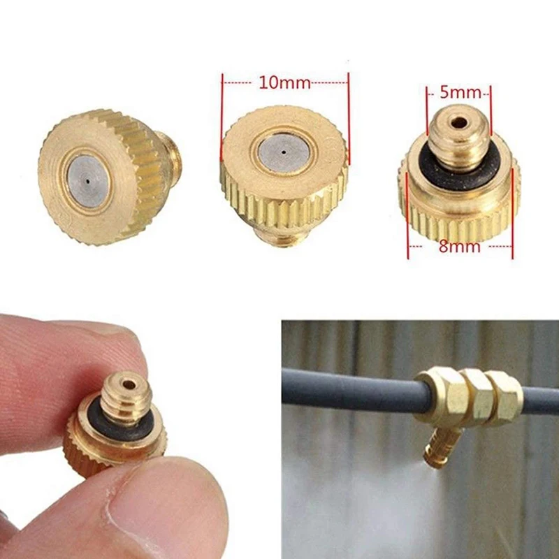 

Hot 20Pcs / Set Brass Misting Nozzles Mister Water Sprinkle for Cooling System