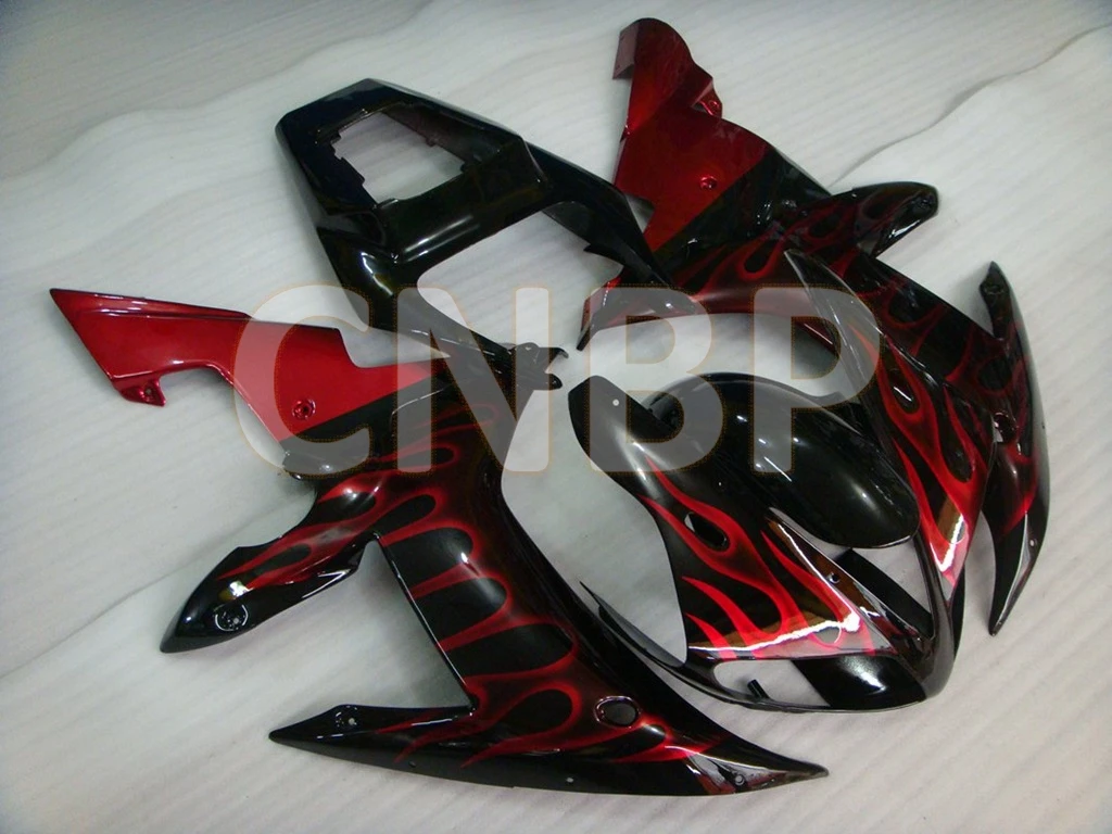 YZF1000 R1 2002 - 2003 Пластиковые обтекатели YZFR1 02 черный красный Обтекатели 03 |