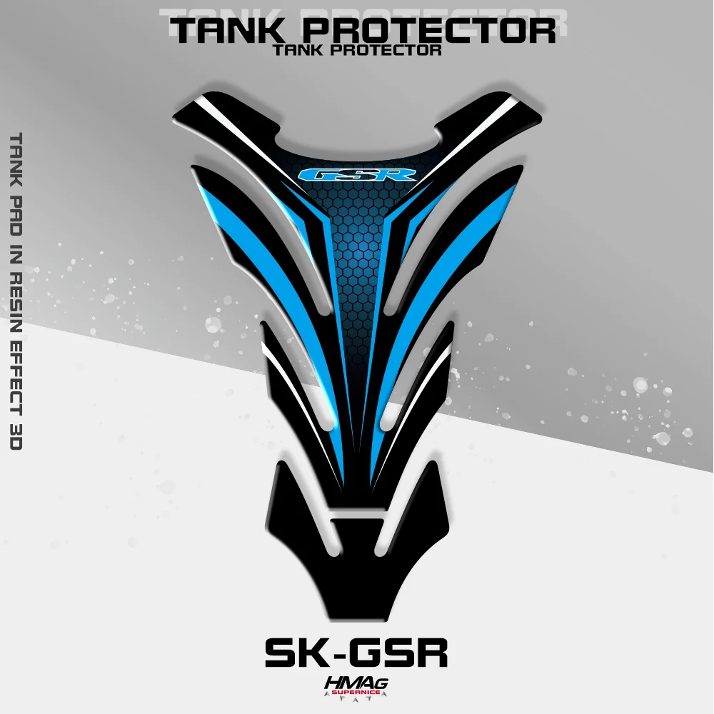

For SUZUKI GSR 600 750 1000 Reflective Sticker Decal Stereo 3D Motorcycle Fuel Tank Pad Cover Protector