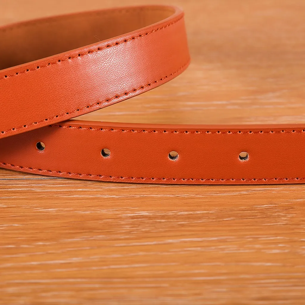 Женский ремень металлическая застежка геометрической формы кожаный однотонный