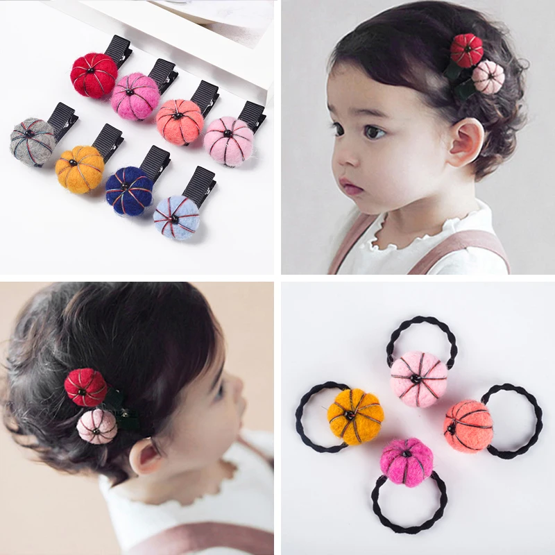 2 шт. Корейский Японский Модный комбинезон с тыквой заколки для волос девочек