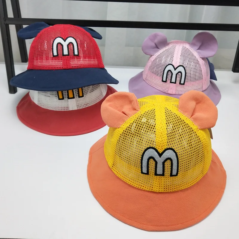 Новый стиль детская сетчатая Кепка дышащая Солнцезащитная шляпа летняя Детская