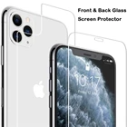 Защитное стекло для iPhone 12 Pro Max, X, XR, 11 SE, 7, 8, 6s Plus, XS Max, полное покрытие