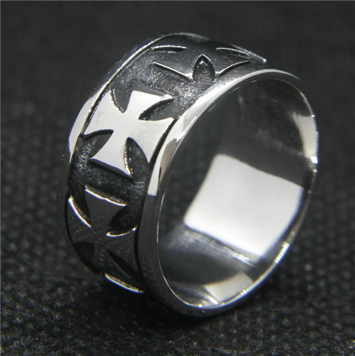 2020 новейший дизайн мужское байкерское кольцо крест из нержавеющей стали 316L
