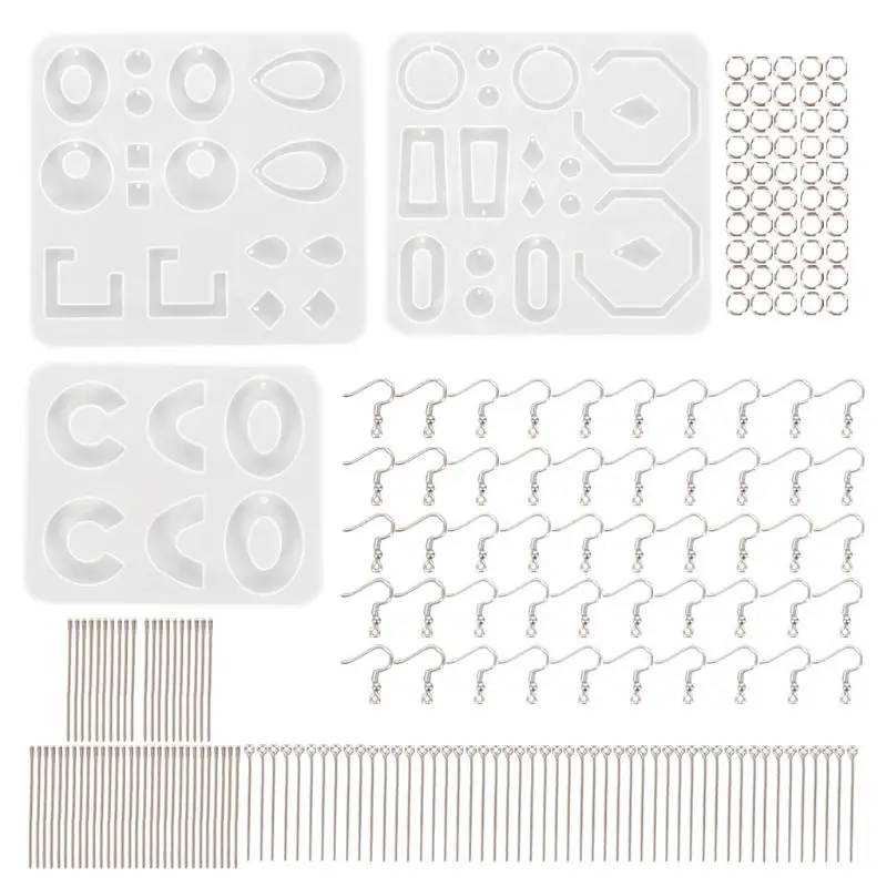 

1Set Crystal Epoxy Resin Mold Geometric Irregular Earrings Pendant Casting Mould Handmade DIY Crafts Jewelry Making Tool