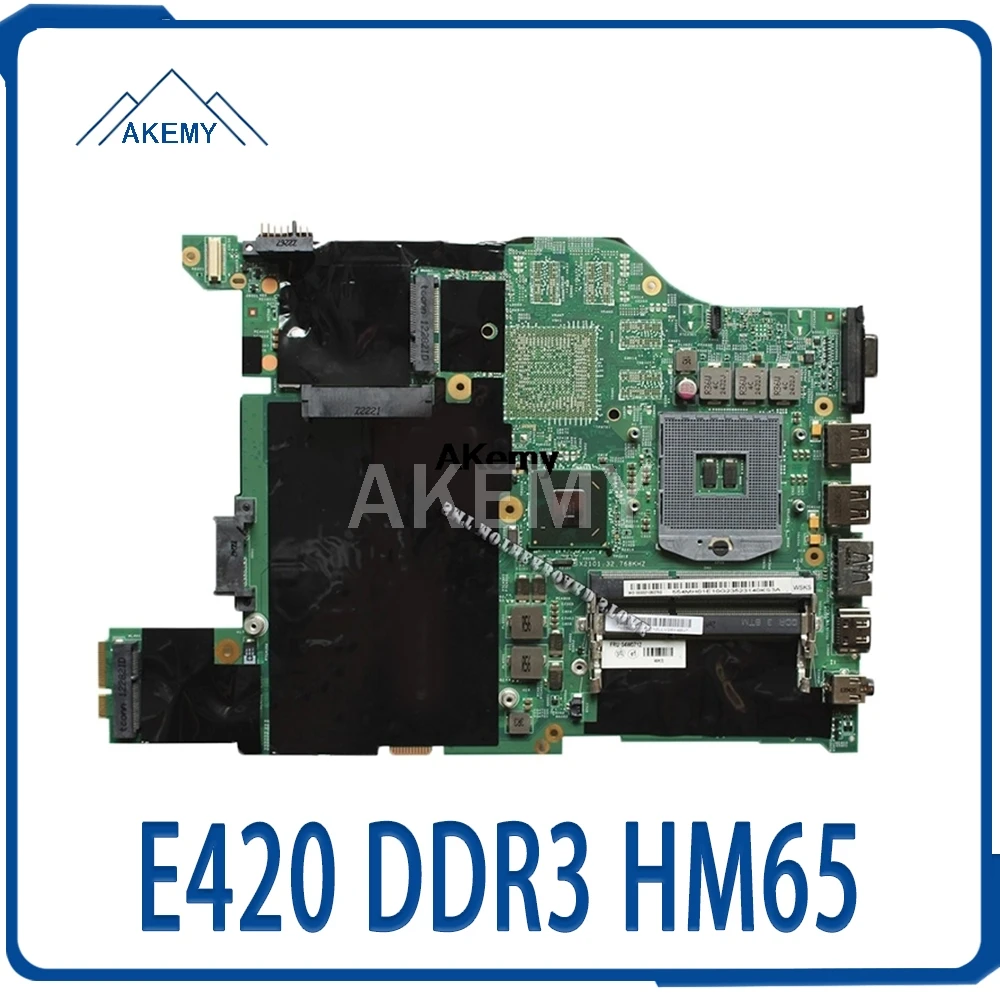 E420 материнская плата для For Lenovo ноутбука DDR3 HM65 PGA 988B бесплатная