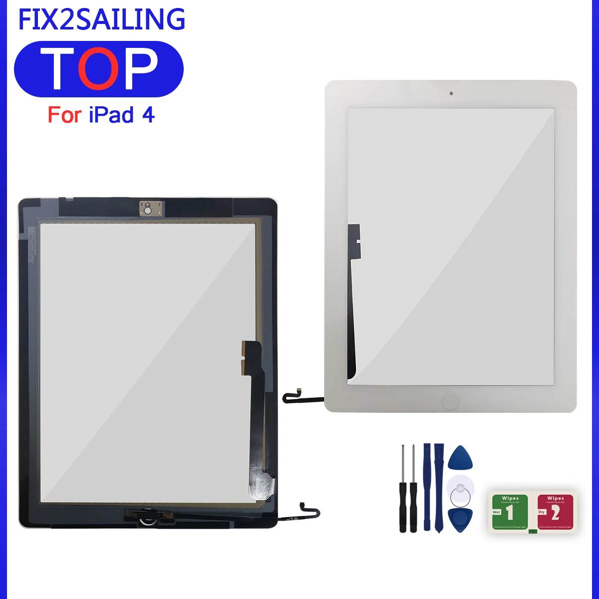Для iPad 4 экран дигитайзер сенсорный стекло A1416 A1430 A1403 A1458 A1459 A1460 панель с