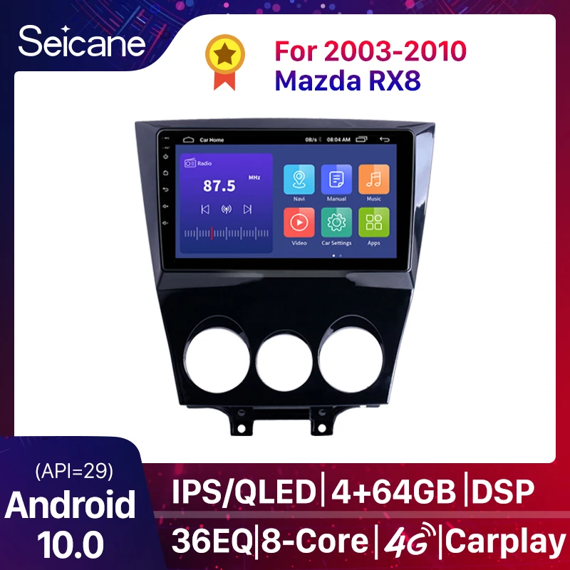 Автомобильный радиоприемник Seicane Android 10 0 2 ГБ + 32 QLED проигрыватель для 2003 2004 2005 2006