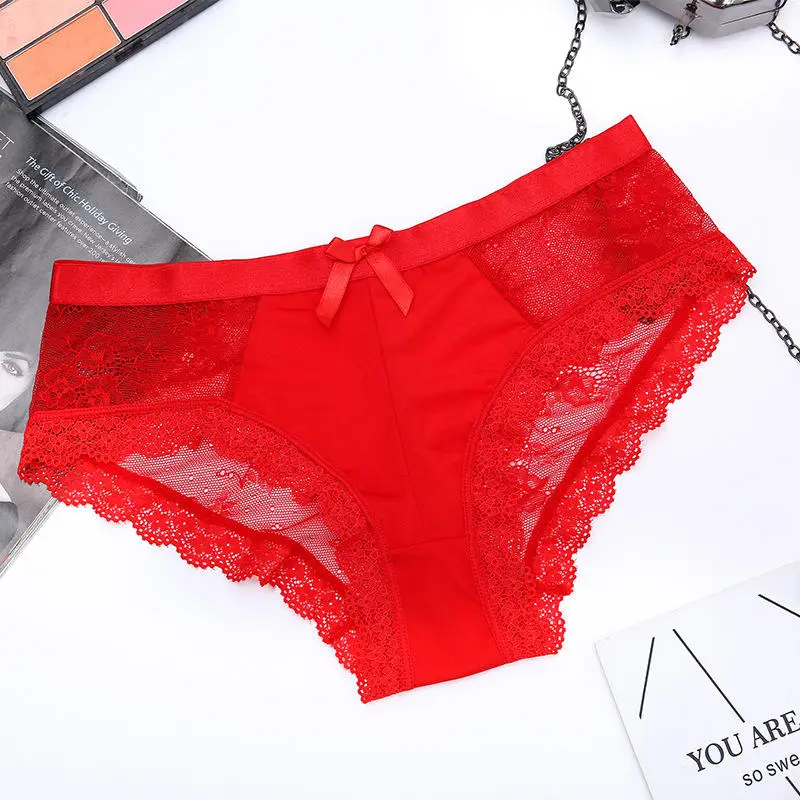 

3 Pcs Panties For Woman Underwear Sexy Lingerie Lace Transparent Female Briefs Panties Soft Ladies Underpants Ropa Mujer Q3854