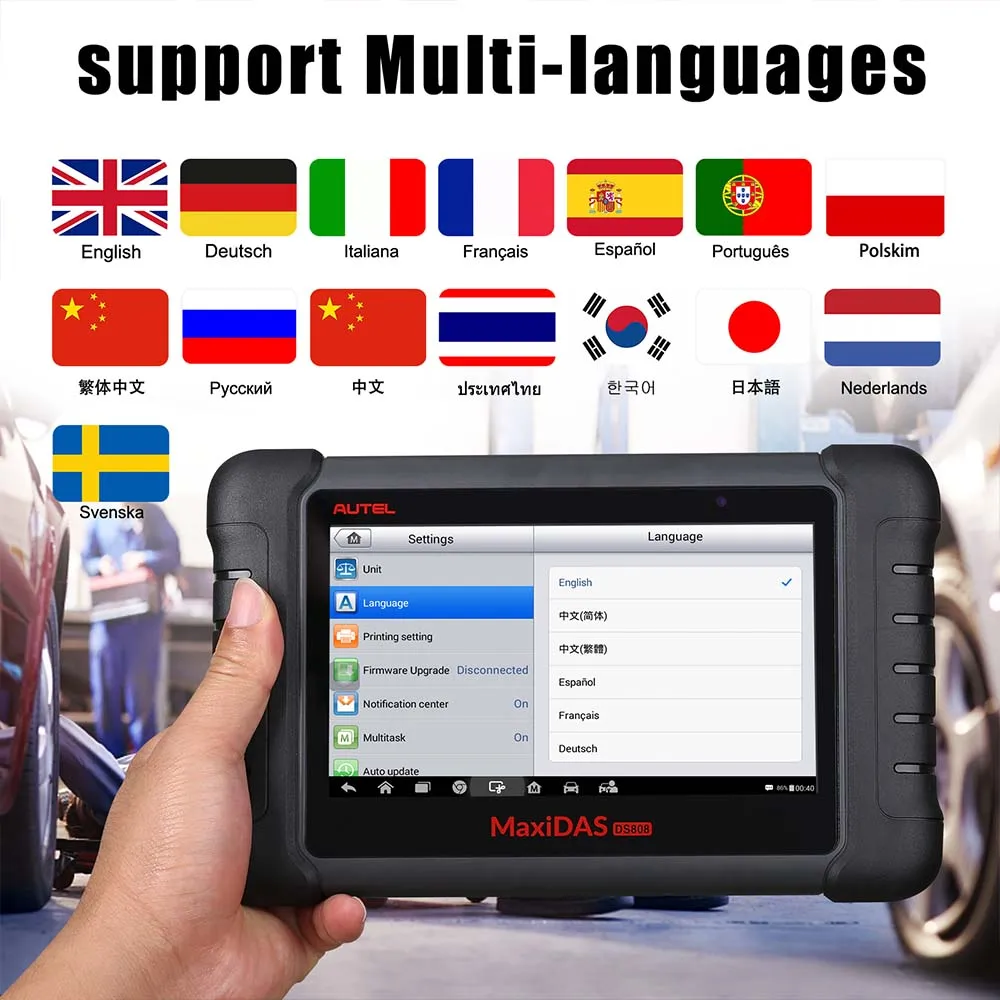 AUTEL maxanas DS808K DS808 полный комплект планшетный диагностический инструмент поддержка
