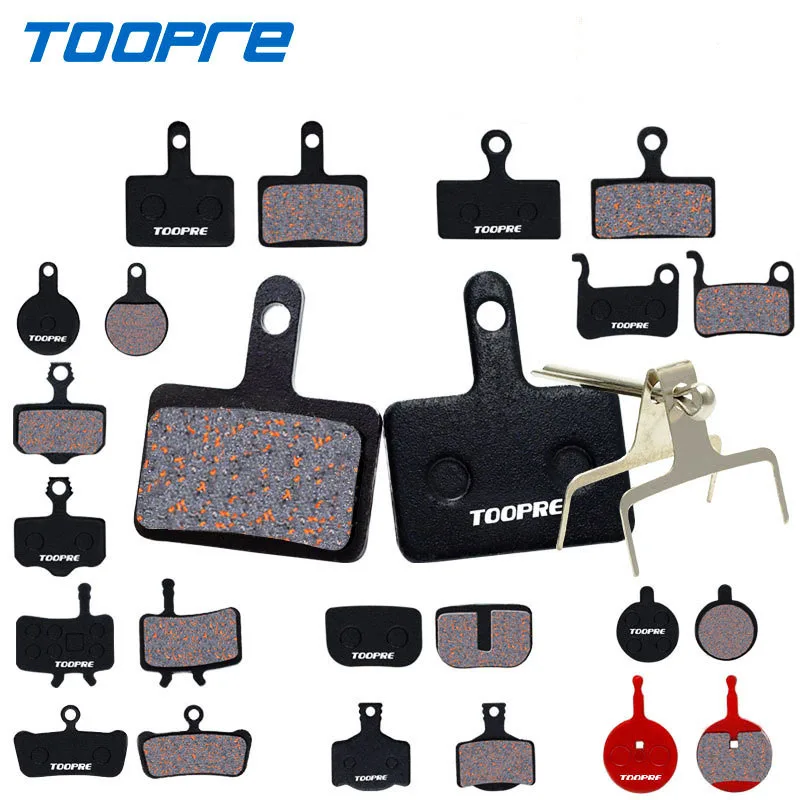 

TOOPRE Mountain Bicycle Bike Disc Brake Pads Copper Fiber Semi Metal for Shimano M446 355 395 BB5 SRAM AVID HAYES Magura ZOON