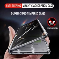 360 full anti peep protection magnetic case for iphone 7 8 6 plus 12 13 mini 11 pro xs max xr x double sided glass privacy cover