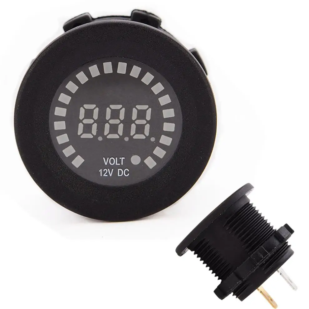 12 В Универсальный светодиодный цифровой вольтметр для автомобиля розетка