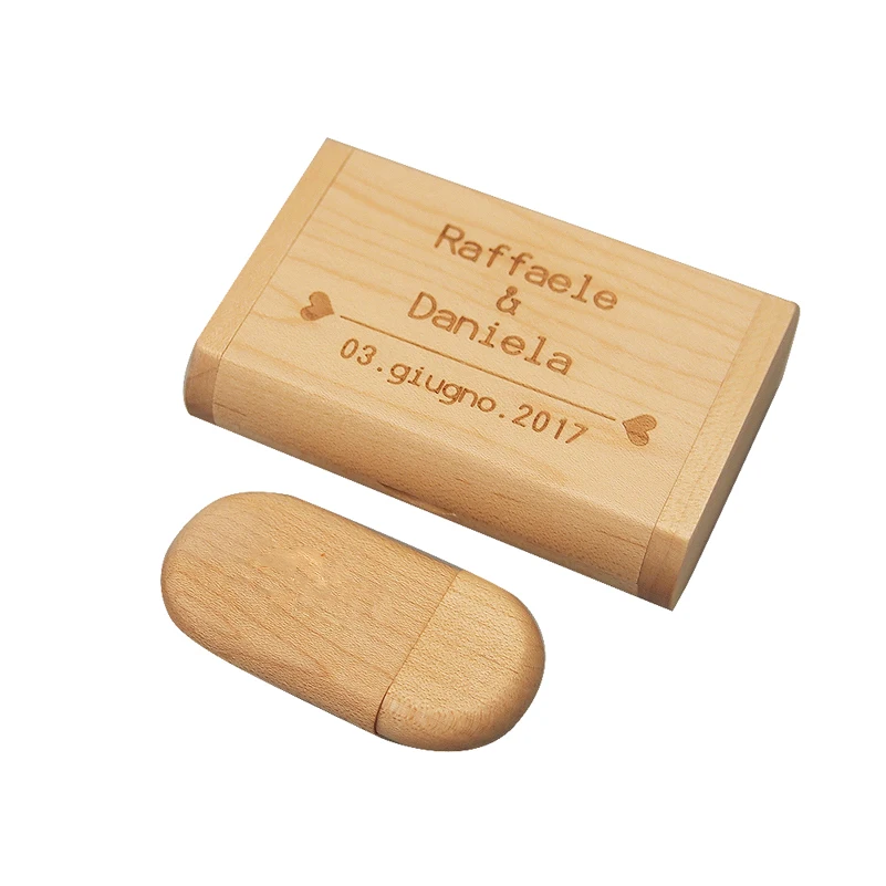 USB 2 0 креативный оригинальный клен деревянный Usb + коробка Флешка 4 ГБ 8 128 МБ 32 Гб 64
