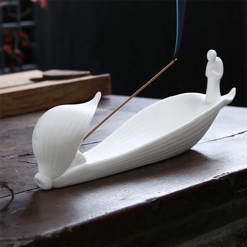 Курильница для благовоний из белого фарфора керамический держатель палочек