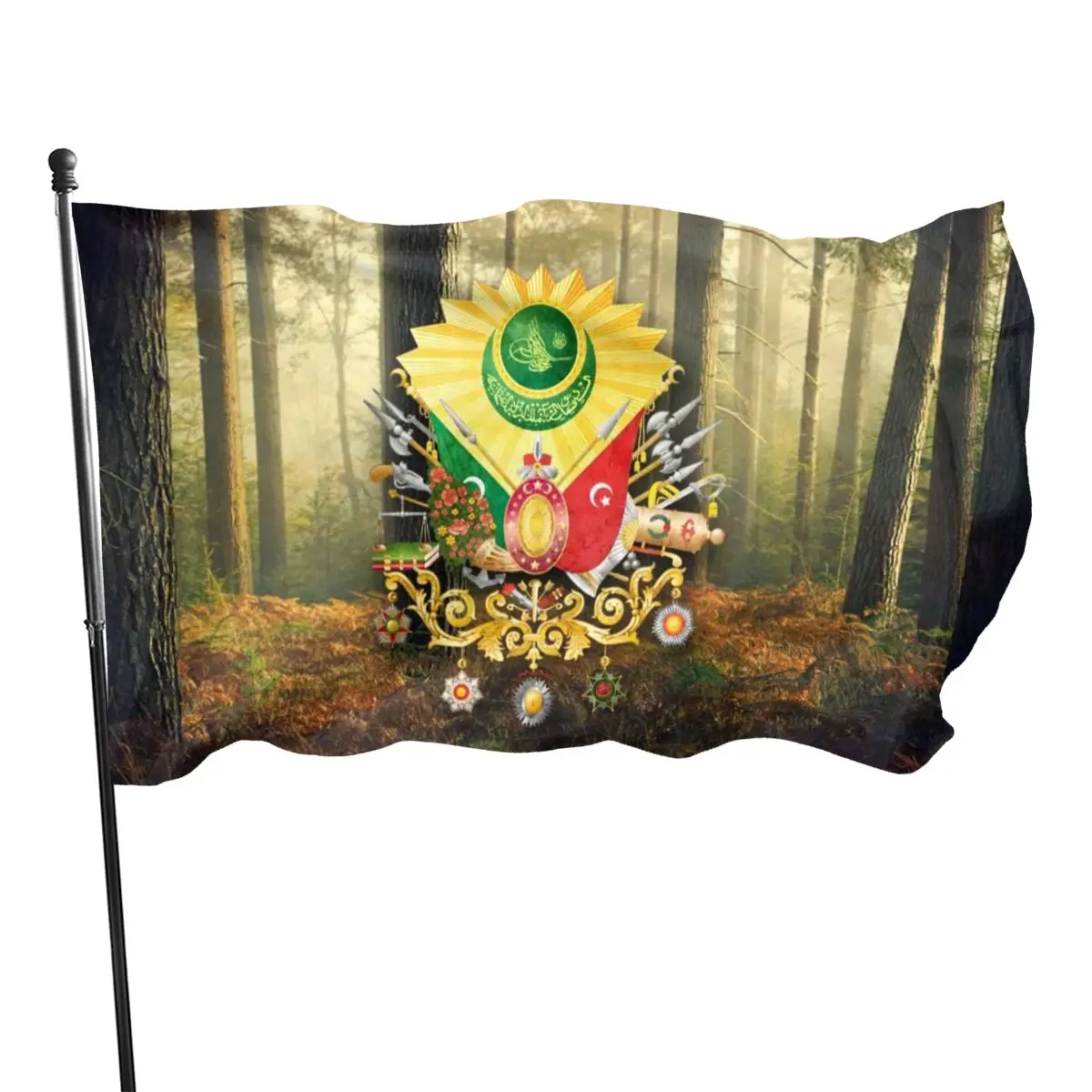 Герб - Османская империя Султана Абдулхамид II Абдул Хамид Абдулха Паттерн Флаг.