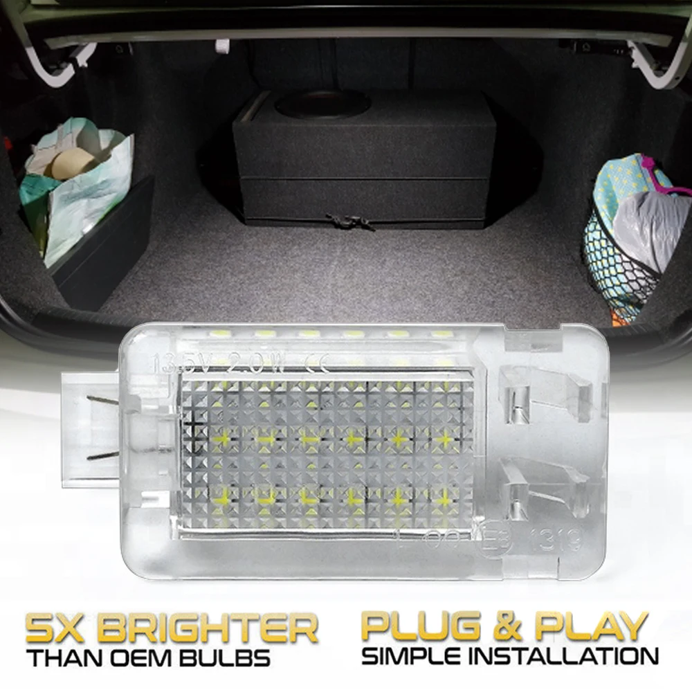Светодиодные лампы 18-SMD для багажника, 2 шт. светильник щение багажника для Volvo V50, S40, S60, XC90, V70, S80, C30, XC70, C70