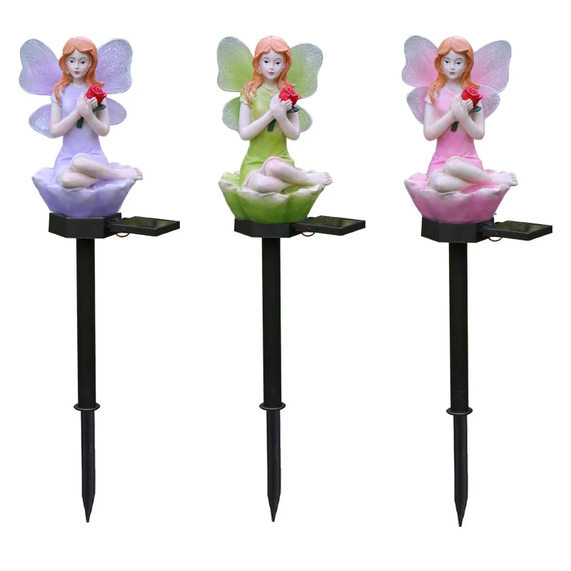 

Flower Fairy Solar Lights Outdoors Waterproof Landscape Lighting Garden Decoration Energy-saving Lamp for Porch Street