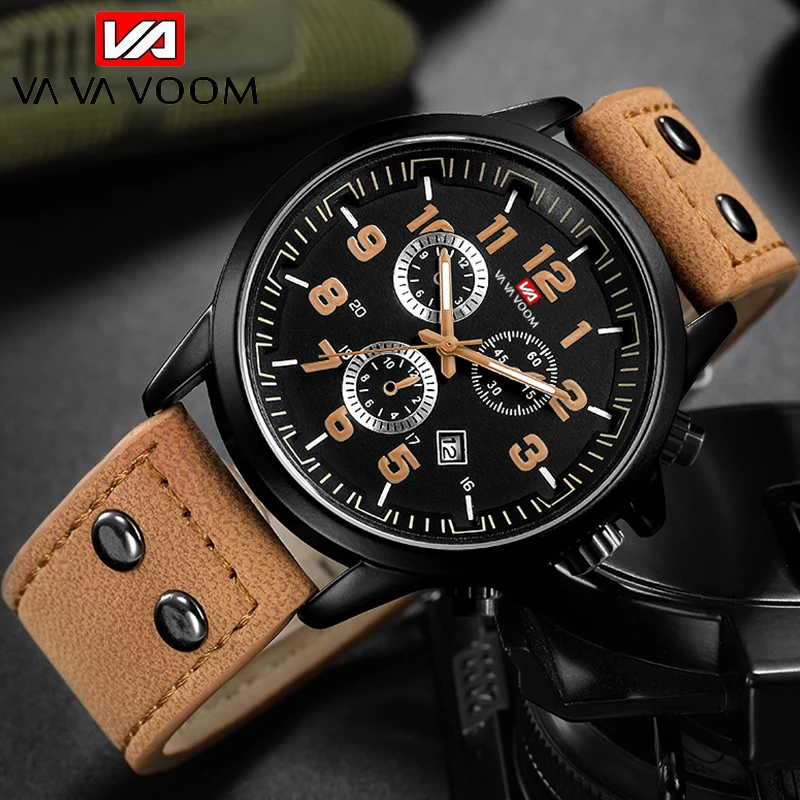 

VAVA VOOM 2021New Watches Men Luxury Brand Quartz Watch Fashion Watch Reloj Hombre Sport Clock Male Hour Relogio Masculino