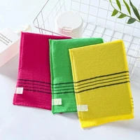 1pcs double sided towel korean exfoliating bath washcloth body scrub shower towel portable for adults coarse grain towel