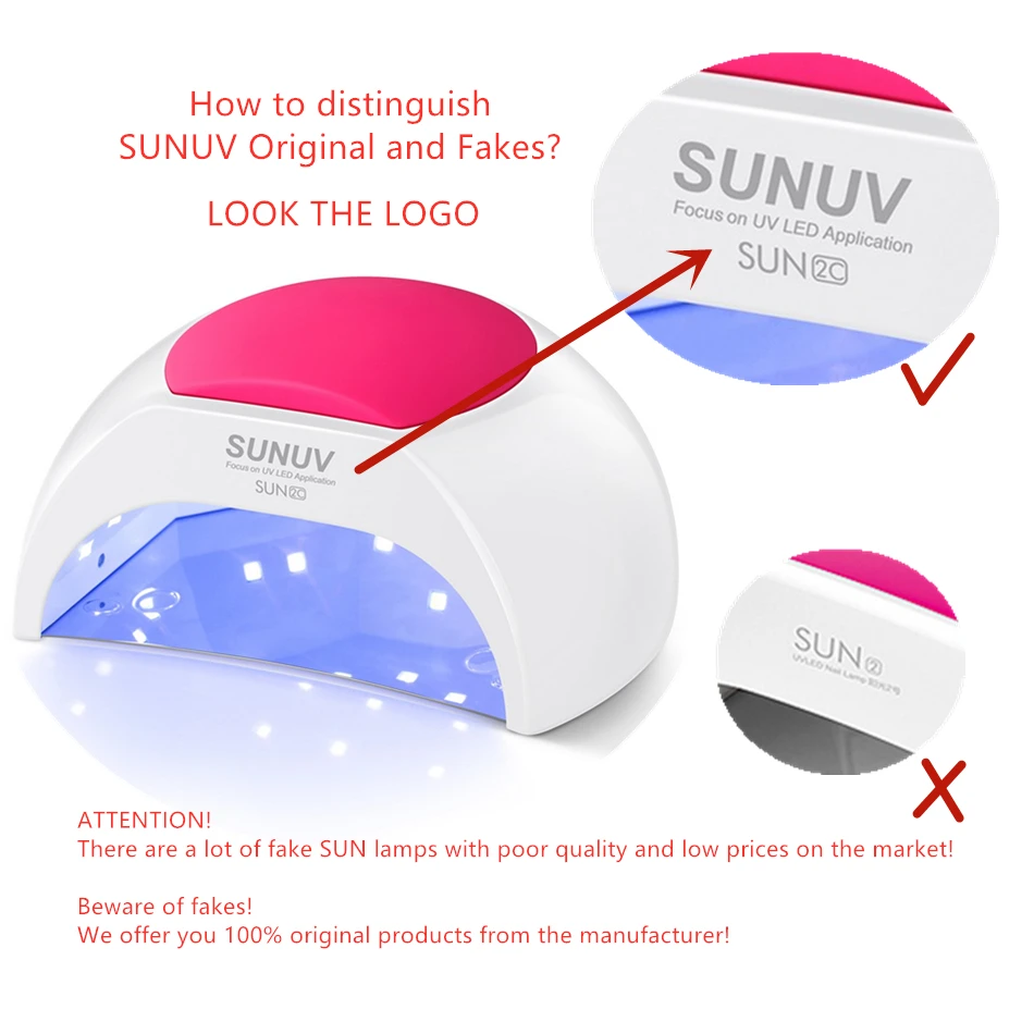SUNUV SUN2C машинка для стрижки 48 Вт лампа ногтей УФ светодиодный Сушилка огни гели