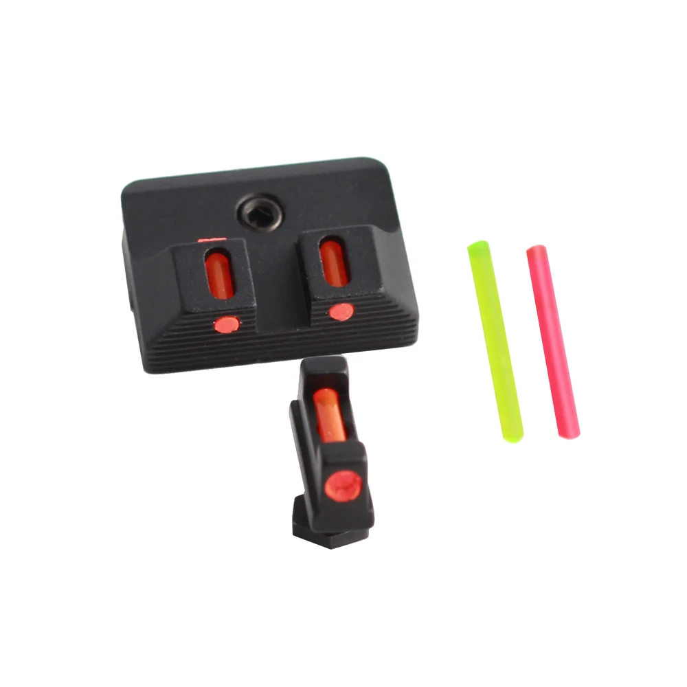 

Fiber Optic Front and Rear Handgun Sights for Glock standard models Pistols Give fiber accessories