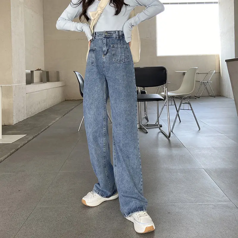 

Woman Jeans Pants 2021 Spring Autumn Loose High Waist