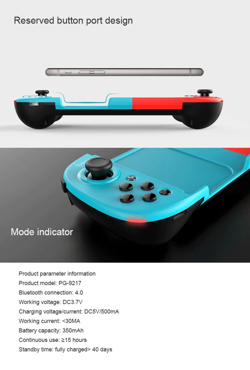 IPEGA PG-9217 Wireless Gamepad Trigger Bluetooth Controller Mobile Joystick For Phone Android IPhone PC TV Box Console Control |
