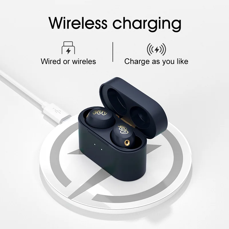 QCY HT01C Hybrid ANC Headphone-35dB Bluetooth Earphone Wireless Charging TWS Earbuds Active Noise Cancellation Customizing APP