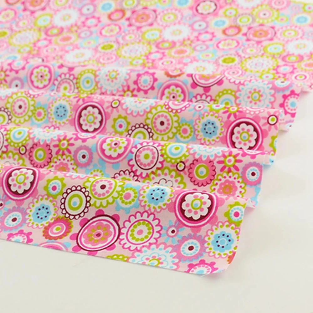 Teramila розовый цветок 100% хлопок ткань декор постельные принадлежности одежда
