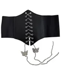 Черный сексуальный женский корсет, топ, женская одежда в готическом стиле, Нижняя Талия, сексуальное свадебное Бюстье, тело для похудения, широкие ремни, пояс для платья