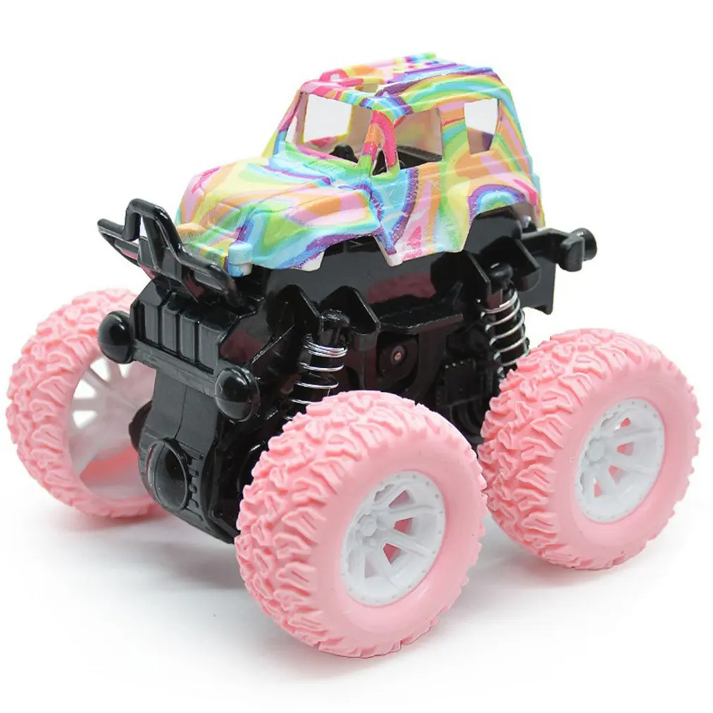 

Inertial Four-wheel Drive Off-road Vehicle Children's Simulation Stunt Model Car Anti-fall Car Graffiti Color Inertial Toy