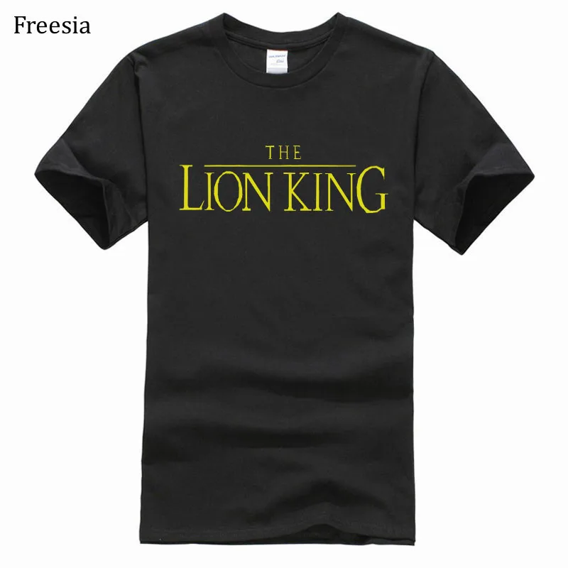 Футболка мужская хлопковая с коротким рукавом Повседневная рубашка принтом льва