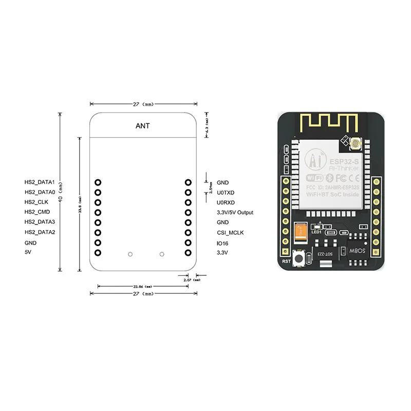 Модуль ESP32 с Wi Fi и Bluetooth модуль камеры макетная плата камера датчиком IOT GC0308